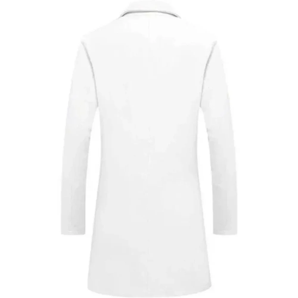 New Men's Trench Coat Outfit White - Picture 2 of 8